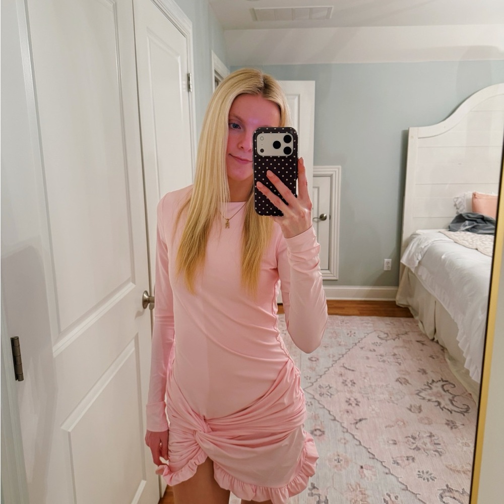 Revolve More to Come Josie Mini Dress in Baby Pink